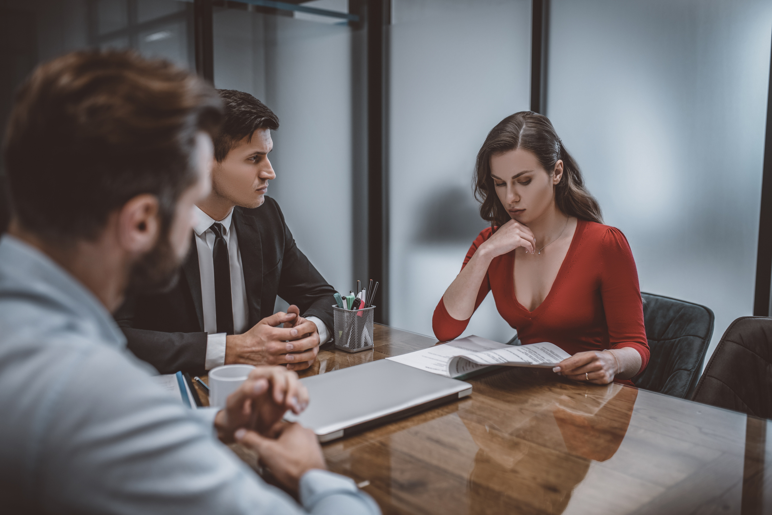 Spouses and lawyer trying to resolve a difficult situation